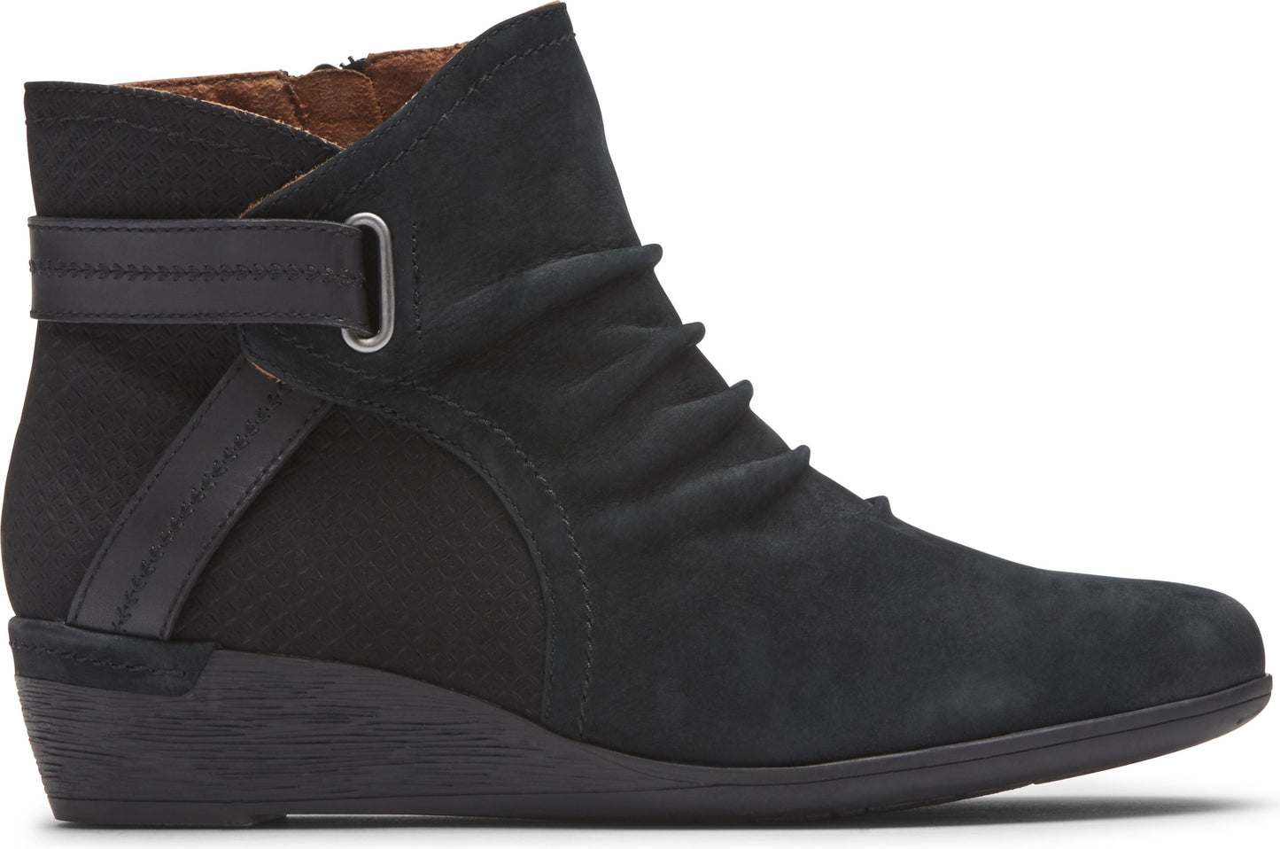 Cobb Hill Boots Devyn Rouched Black - Wide