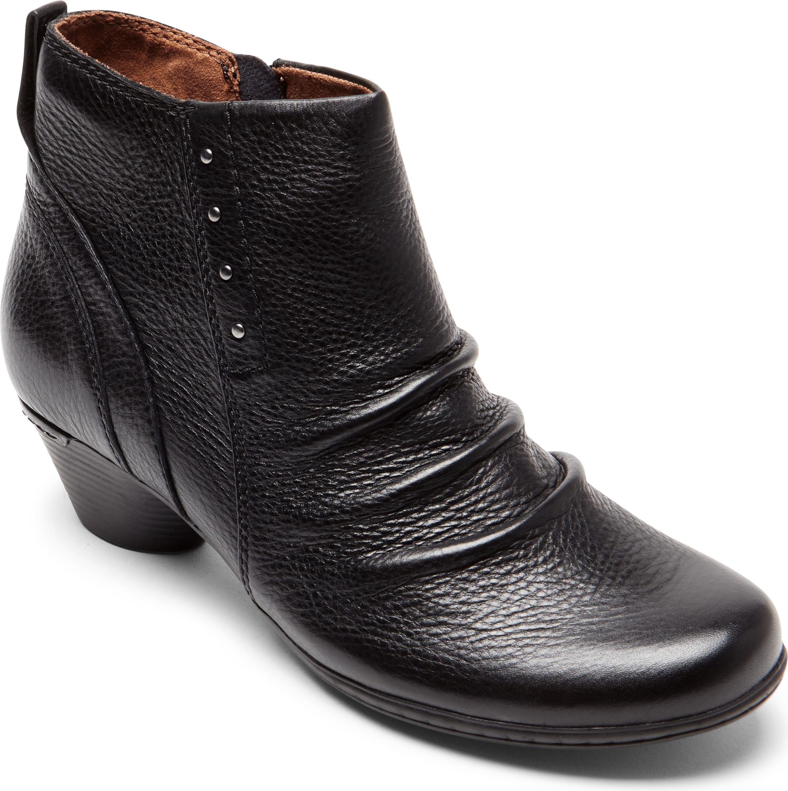 Laurel Rivet Boot Black - Wide