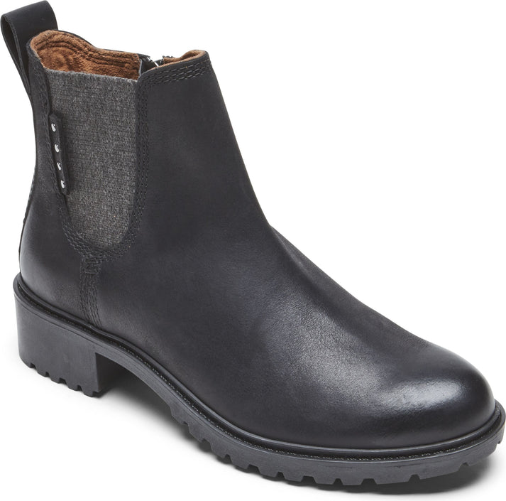 Cobb Hill Boots Winter Chelsea Waterproof Black - Wide