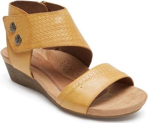 Cobb Hill Sandals Hollywood 2 Pc Cuff Yellow - Wide