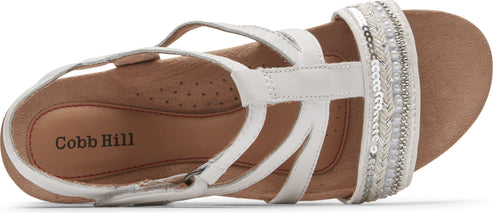 Cobb Hill Sandals Hollywood Sling White - Wide