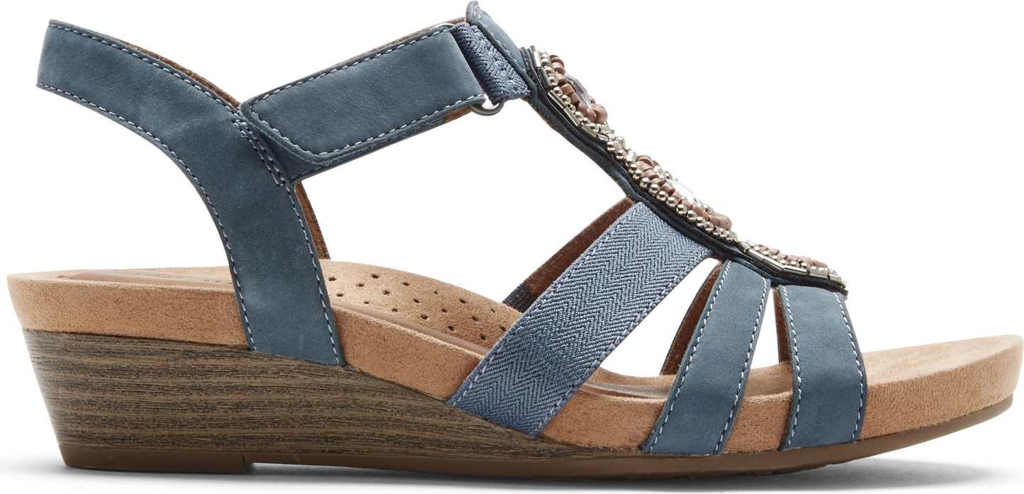 Cobb Hill Sandals Hollywood Slip-on Blue - Narrow