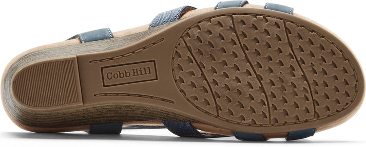 Cobb Hill Sandals Hollywood Slip-on Blue - Narrow