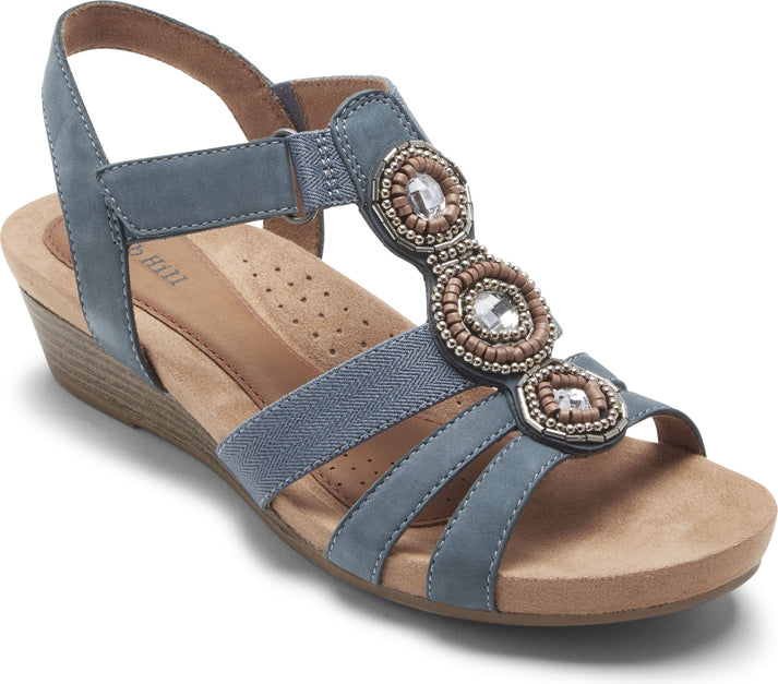 Cobb Hill Sandals Hollywood Slip-on Blue - Narrow