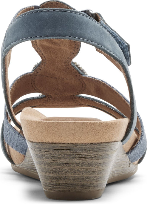 Cobb Hill Sandals Hollywood Slip-on Blue - Narrow