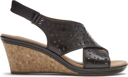 Cobb Hill Sandals Janna Slingback Black - Wide