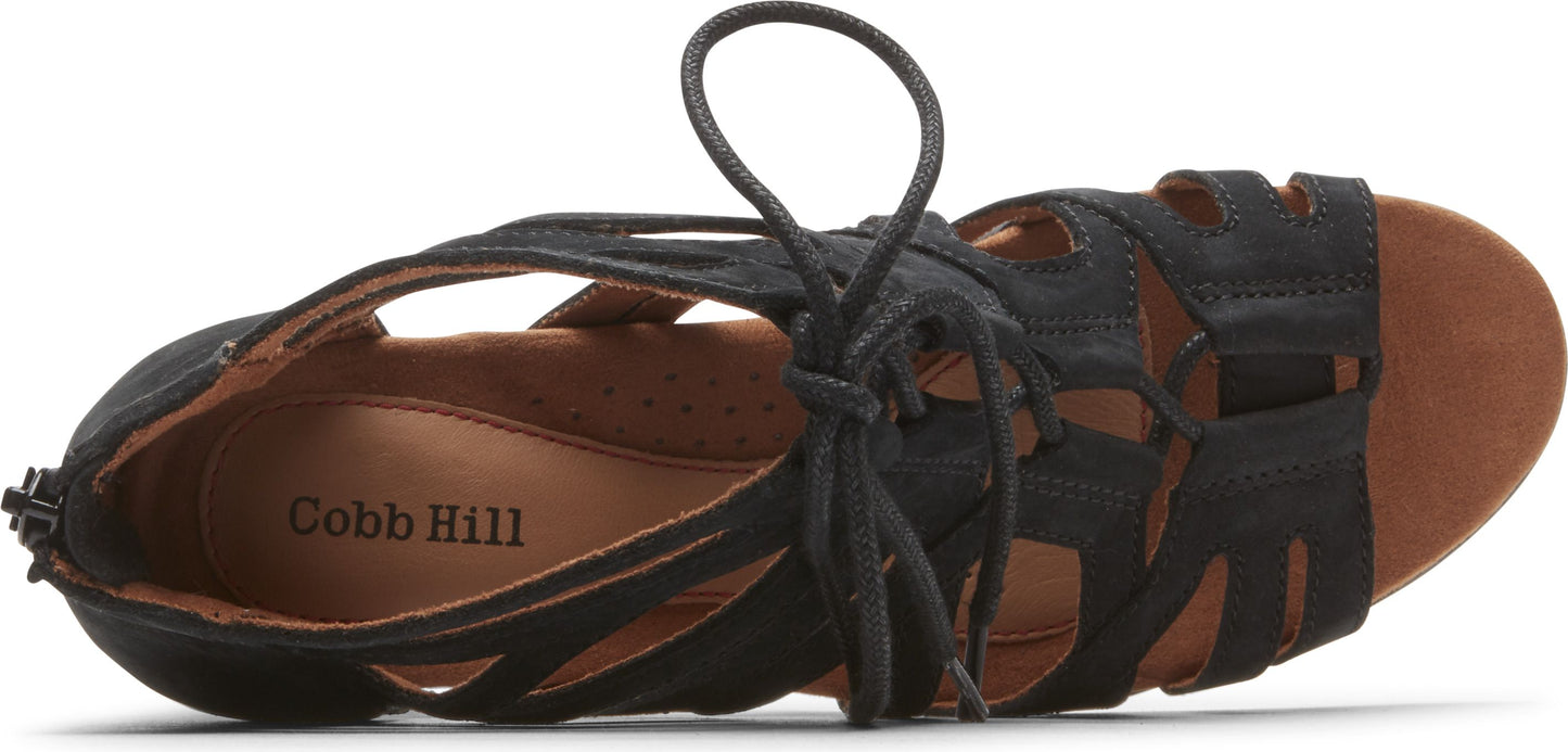 Cobb Hill Sandals Laurel Caged Black - Wide