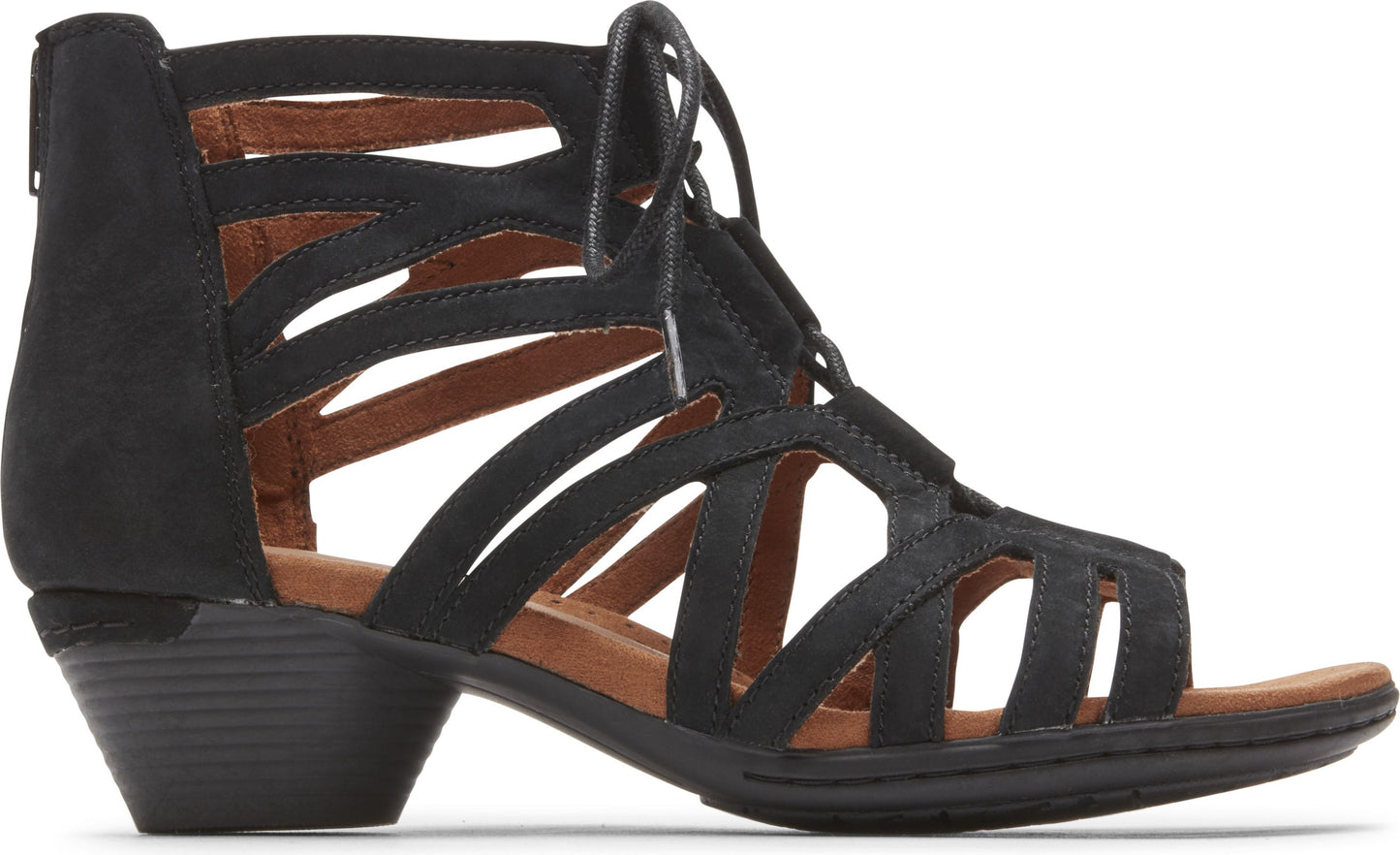 Cobb Hill Sandals Laurel Caged Black - Wide