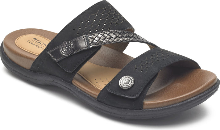 Cobb Hill Sandals Rubey Asym Slide Black - Wide