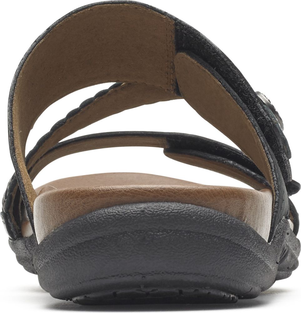 Cobb Hill Sandals Rubey Asym Slide Black - Wide