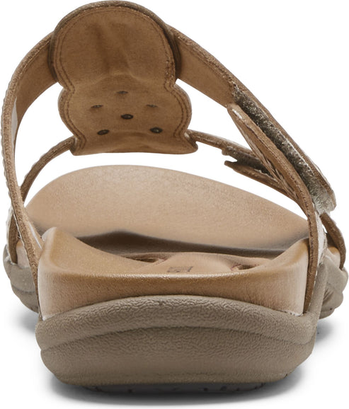 Cobb Hill Sandals Rubey Slide Brown - Wide