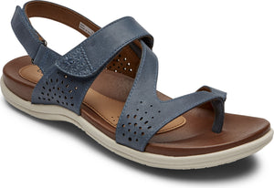 Cobb Hill Sandals Rubey Thong Sling Blue - Wide