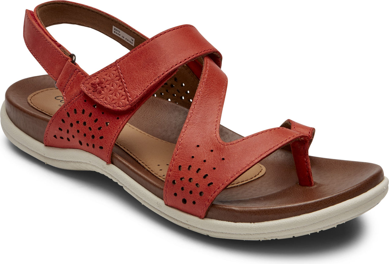 Cobb Hill Sandals Rubey Thong Sling Red - Wide