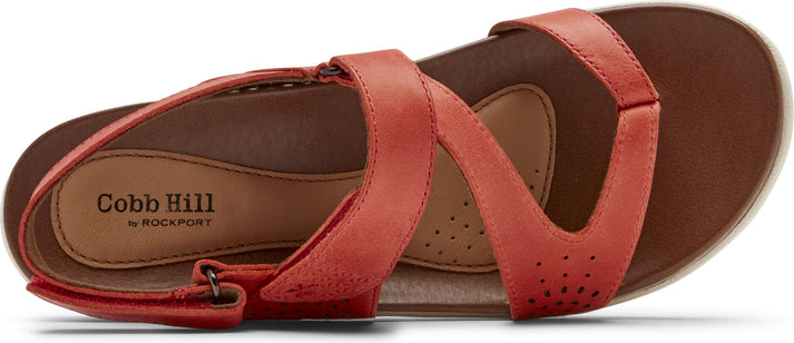 Cobb Hill Sandals Rubey Thong Sling Red - Wide