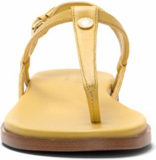 Flora Thong Sunset Gold Leather Yellow Quarks Shoes