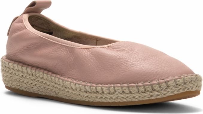 Cloudfeel Espadrille Mahogony Rose Leather Natural Pink