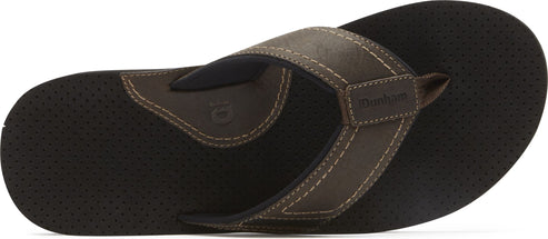 Dunhan Sandals Carter Flip Flop Thong Brown - Extra Wide