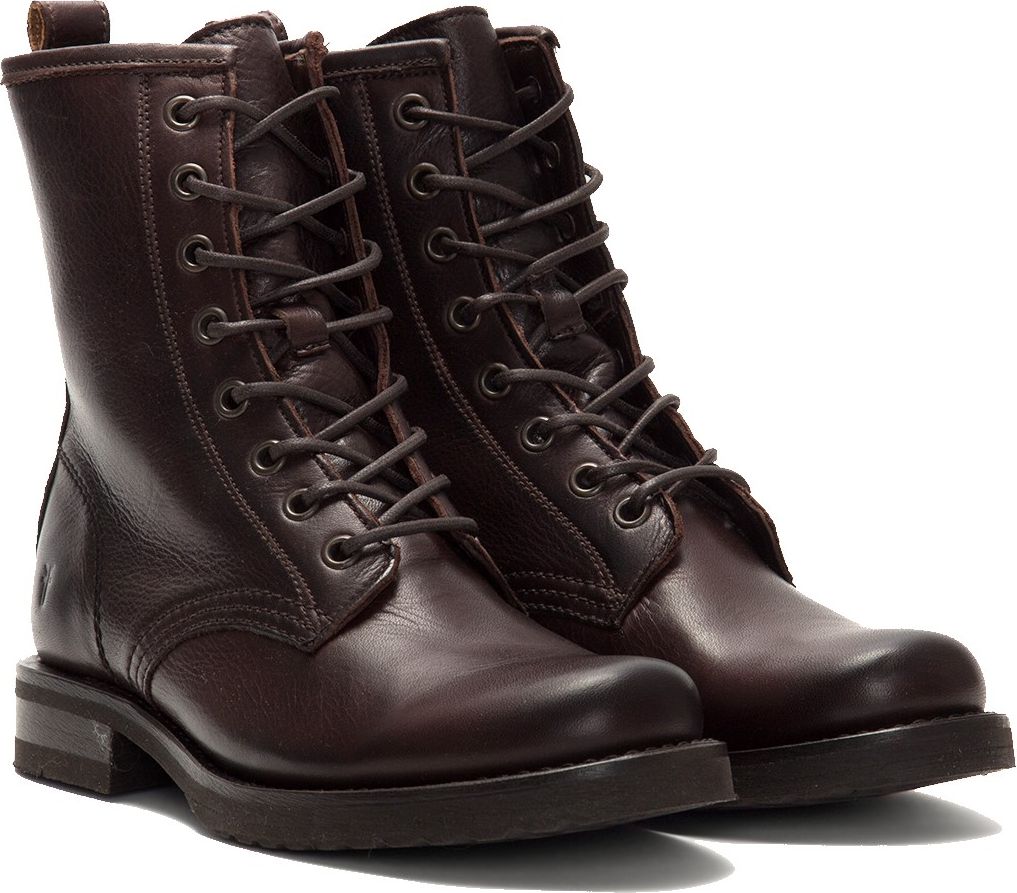 Frye Boots Veronica Combat Dk Brown