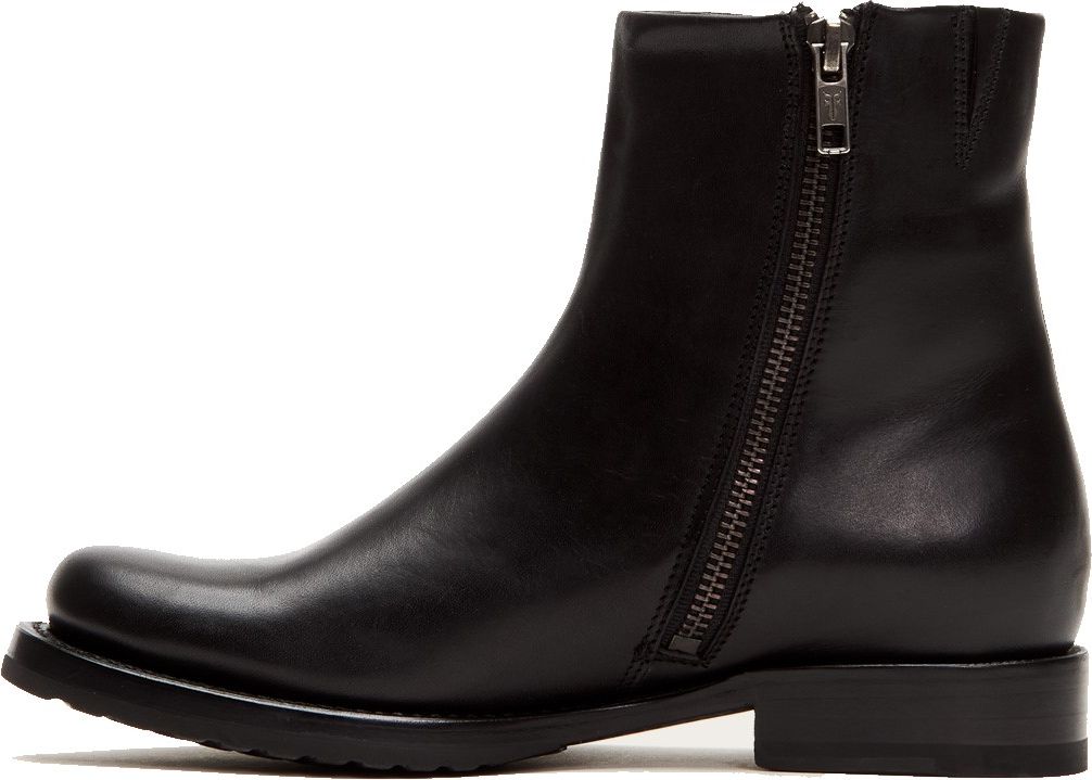 Frye Boots Veronica Inside Zip Black