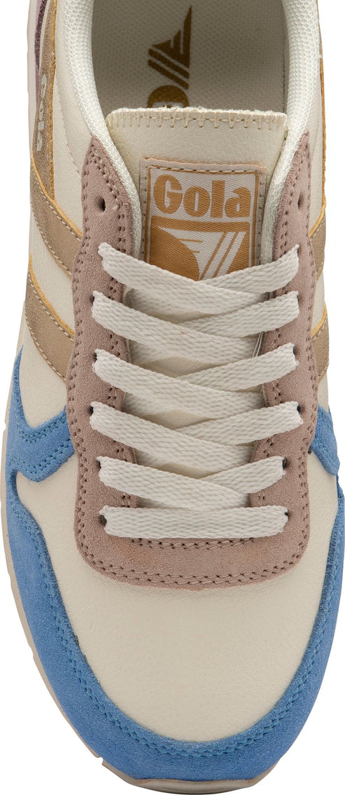 Gola Shoes Daytona Quadrant Off White/vista Blue/gold/lily