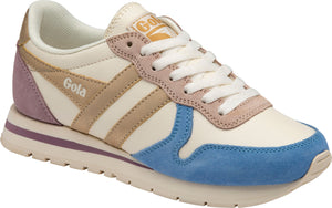 Gola Shoes Daytona Quadrant Off White/vista Blue/gold/lily