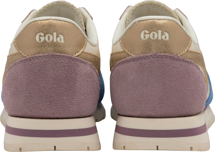 Gola Shoes Daytona Quadrant Off White/vista Blue/gold/lily