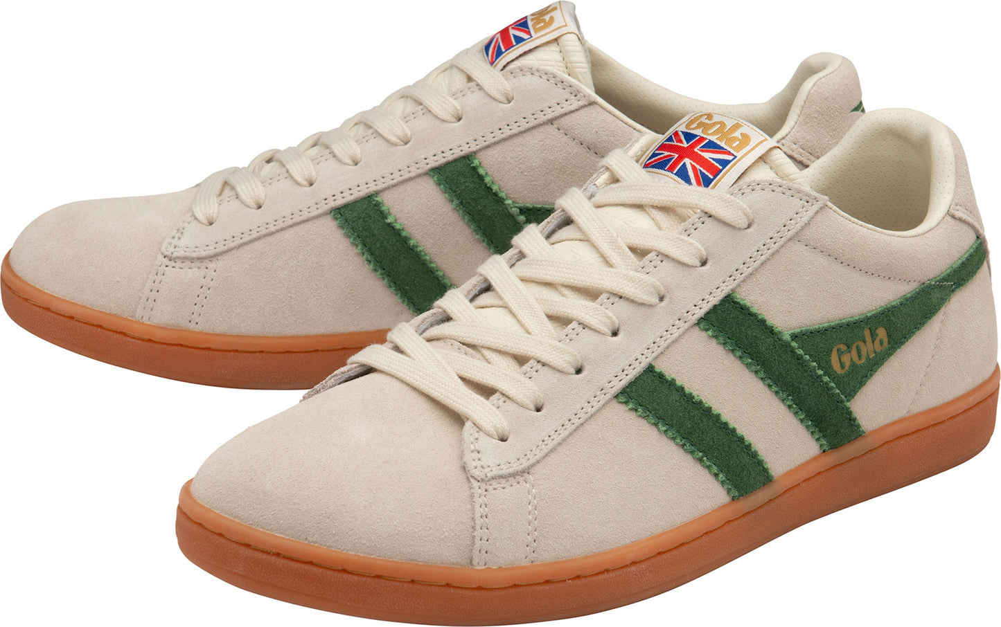 Gola Shoes Equipe Suede Off White/dark Green