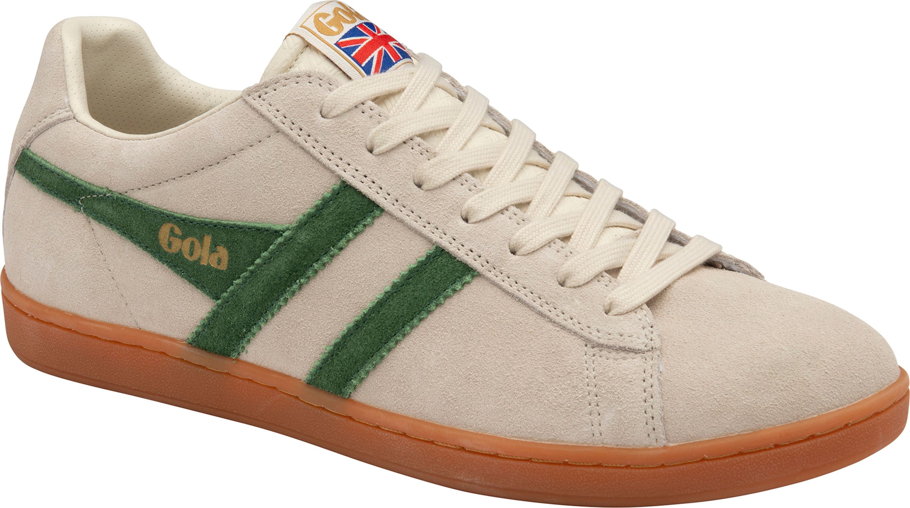 Equipe Suede Off White/Dark Green