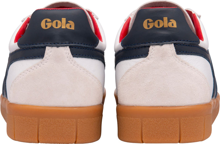 Gola Shoes Hurricane Leather White/navy/deep Red