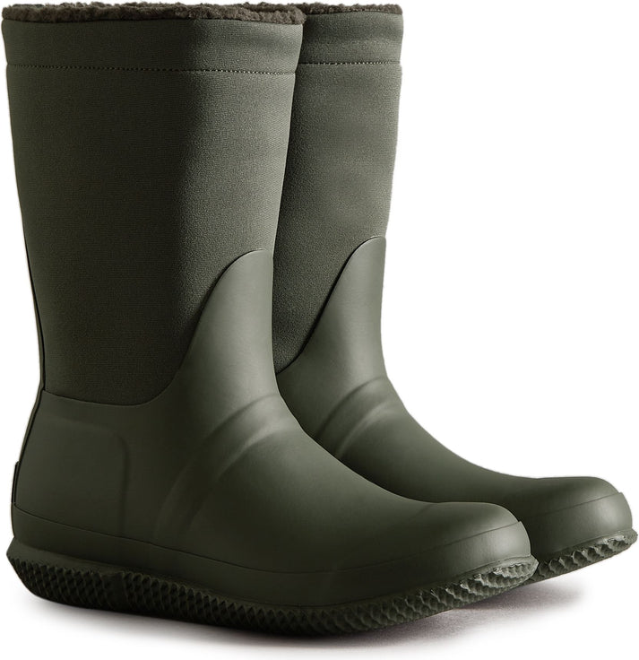 Hunter Boots Women's Original Roll Top Sherpa Dark Olive