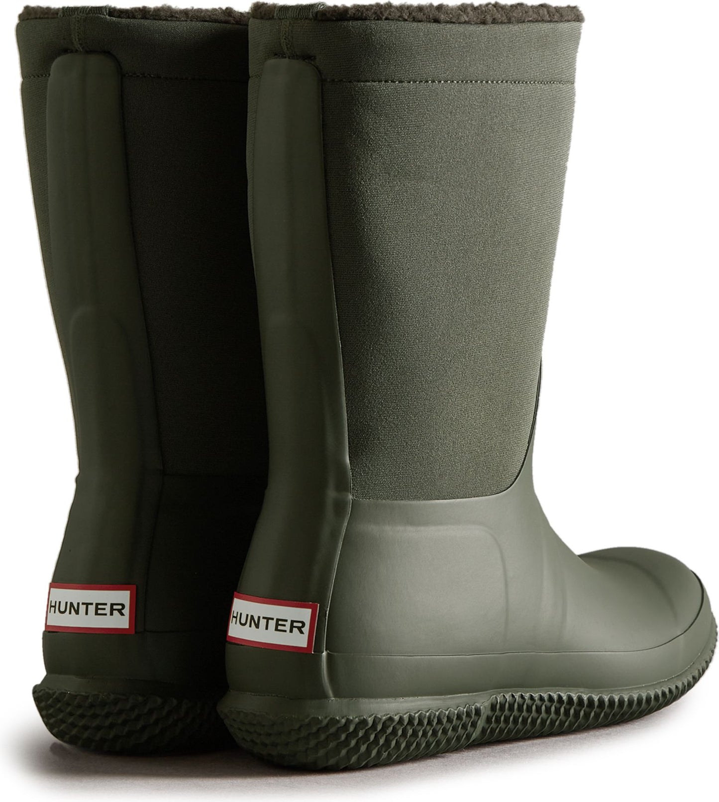 Hunter Boots Women's Original Roll Top Sherpa Dark Olive