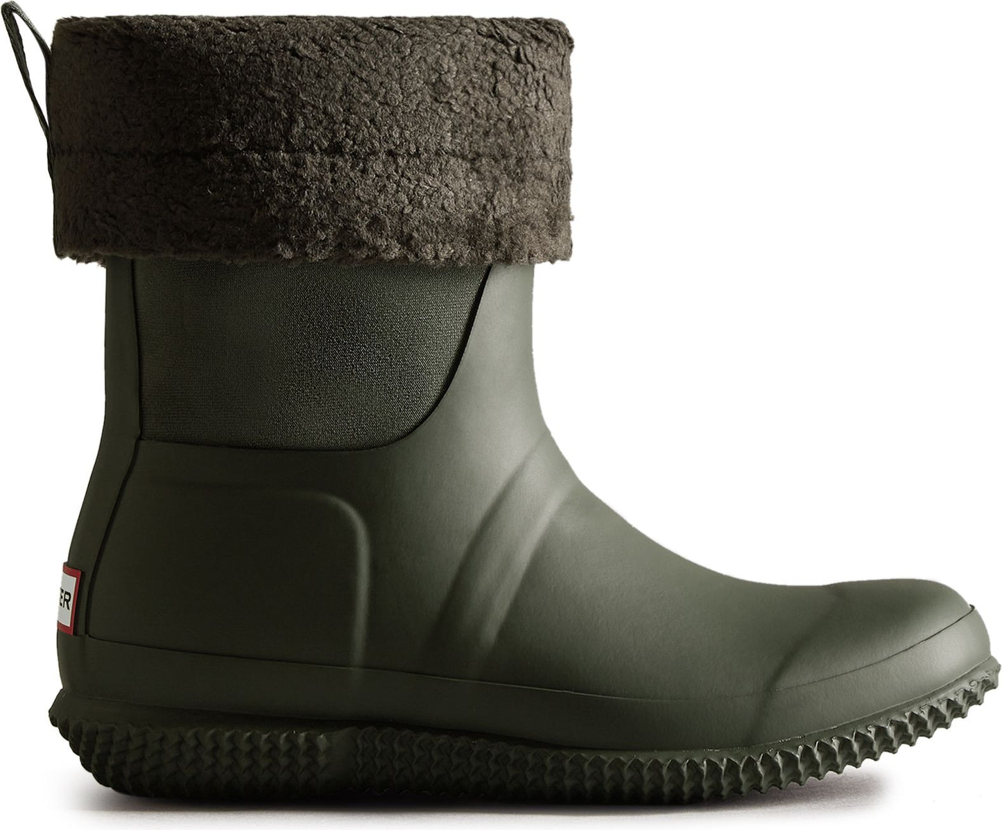 Hunter Boots Women's Original Roll Top Sherpa Dark Olive