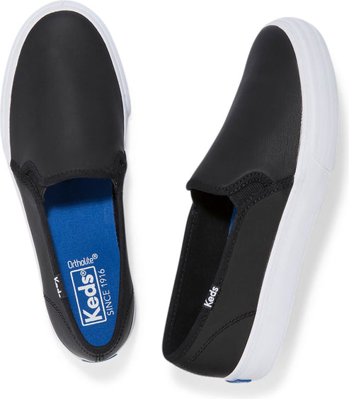 Keds Shoes Double Decker Lthr Black - Wide