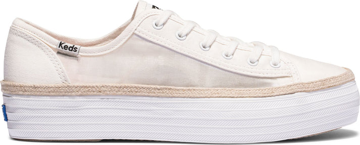 Keds Shoes Triple Kick Transparent Mesh Cream