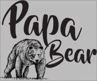 T-shirt Papa Bear Drawing