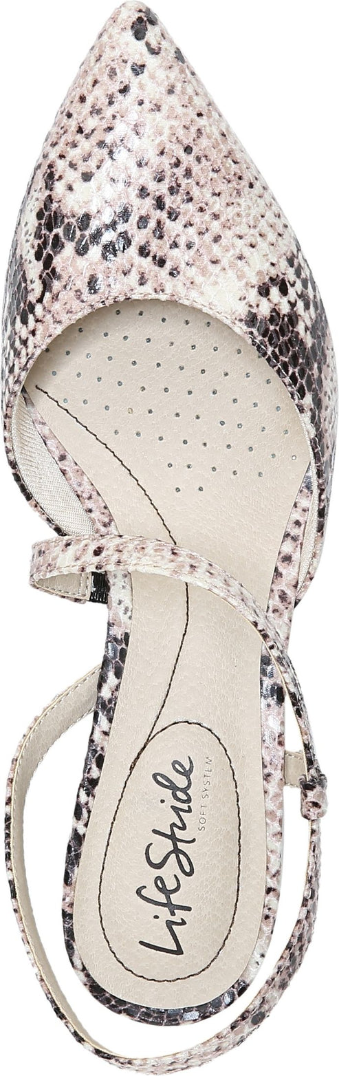 Lifestride Sandals Minimalist Blush Snake