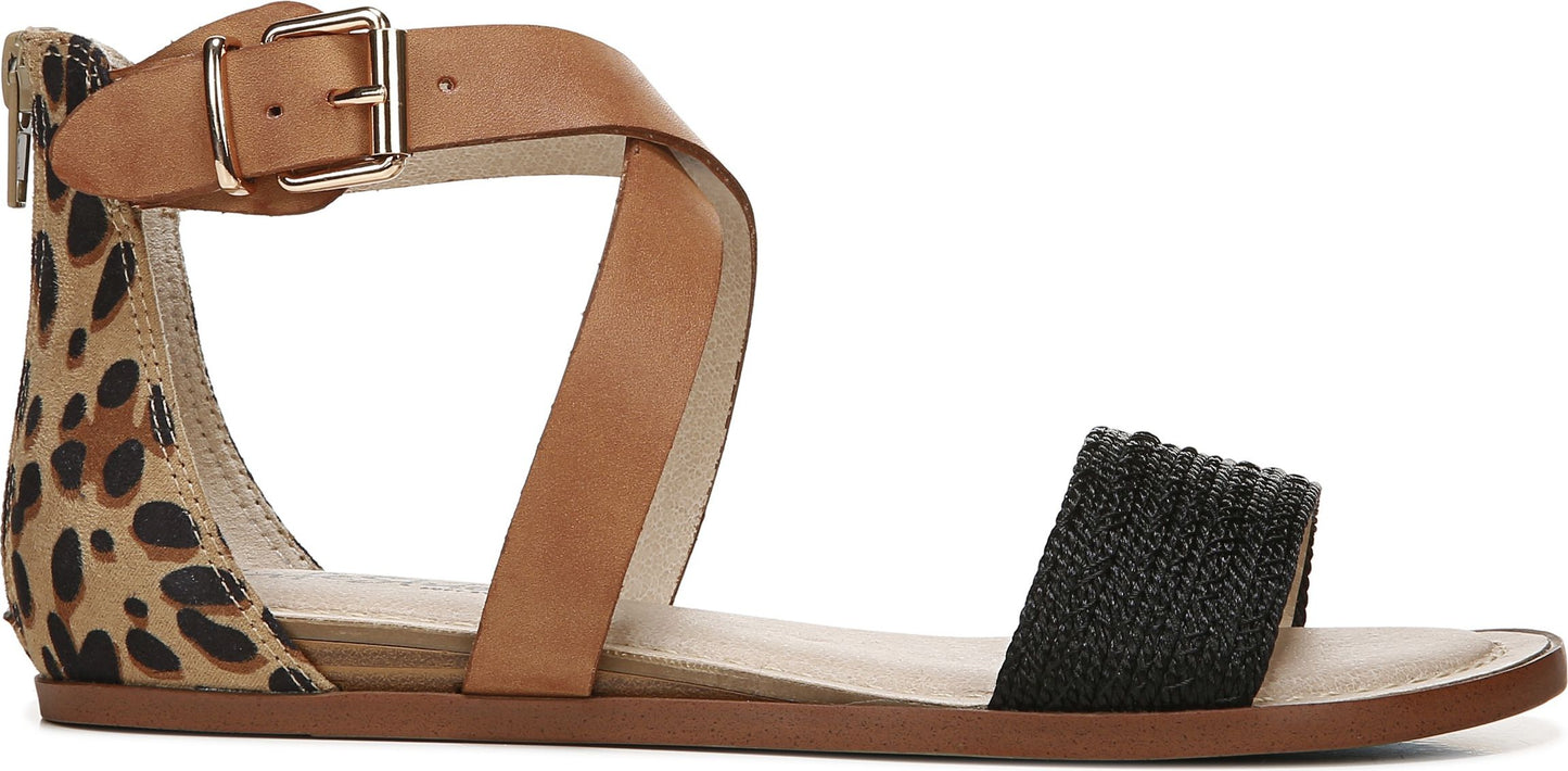 Lifestride Sandals Riley Black/tan/leopard - Wide