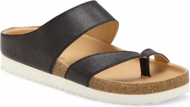 Lucky Brand Sandals Harribel Black Saddle Leather