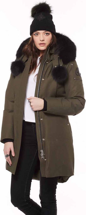 Moose Knuckles Apparel Ladies Stirling Parka Army-black