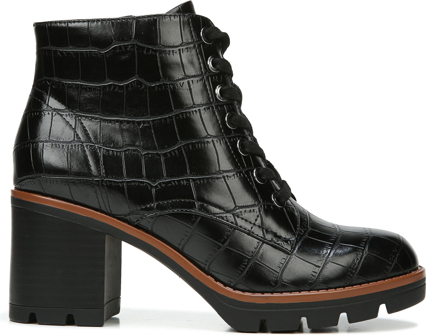 Naturalizer Boots Madalynn Lace Up Black - Wide