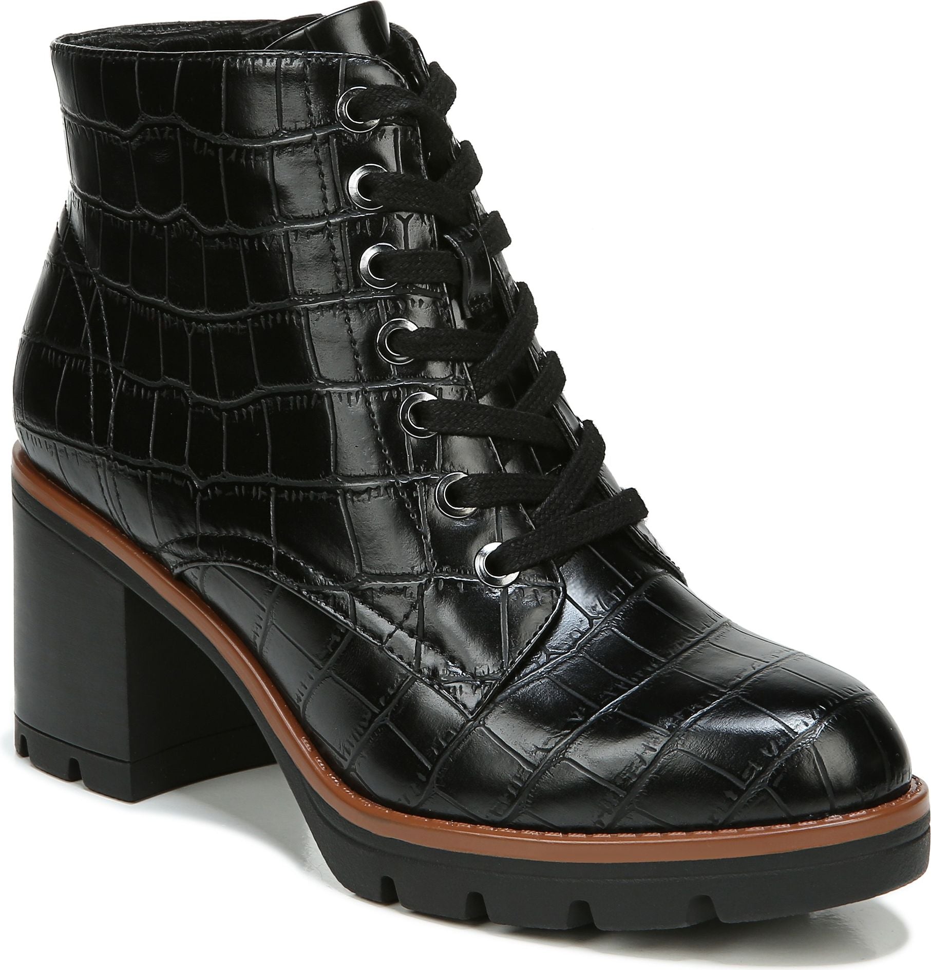 Madalynn Lace Up Black