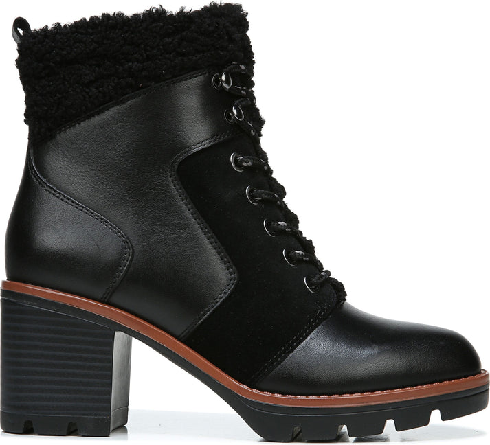 Naturalizer Boots Val Black Wp Oil Suede Leather - Wide