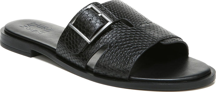 Naturalizer Sandals Faryn Black Snake Leather