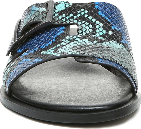 Naturalizer Sandals Faryn Blue Turq Snake Leather - Wide