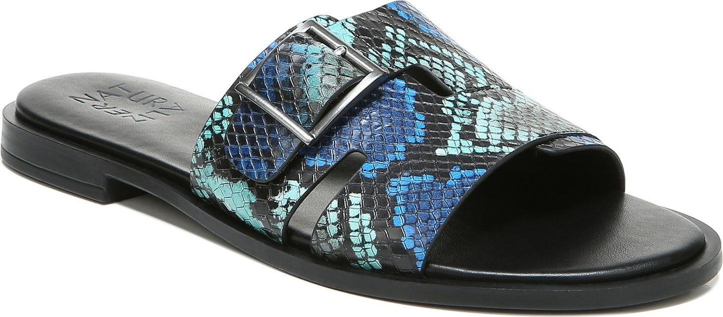 Naturalizer Sandals Faryn Blue Turq Snake Leather - Wide