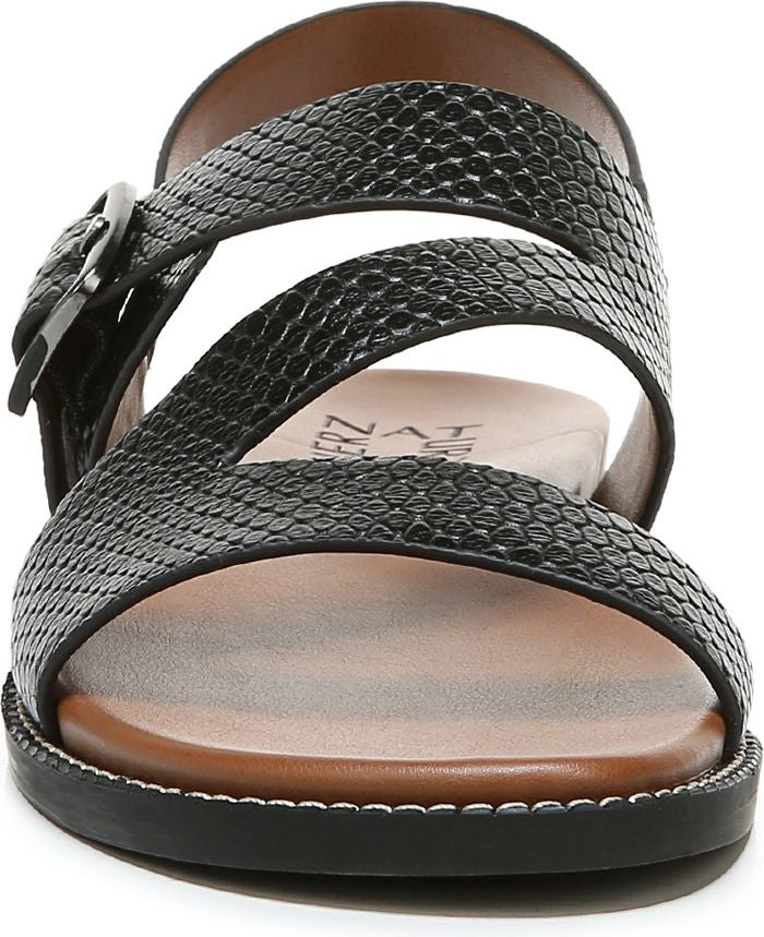 Naturalizer Sandals Kerry Black Snake Leather