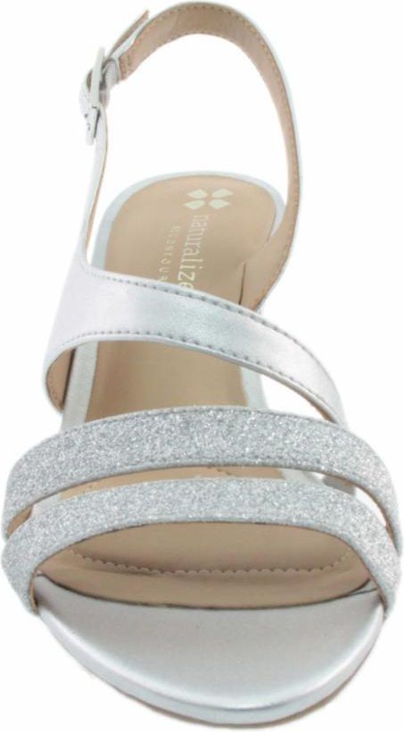 Naturalizer Sandals Taimi Silver Pearlized Glitter