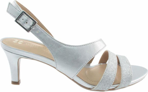 Naturalizer Sandals Taimi Silver Pearlized Glitter