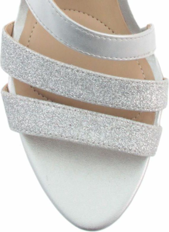 Naturalizer Sandals Taimi Silver Pearlized Glitter