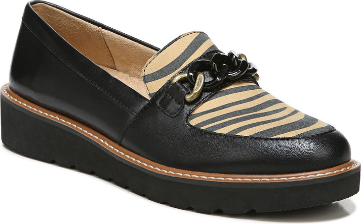 Naturalizer Shoes Agnes Black/crembrulee Zebra Leather - Wide